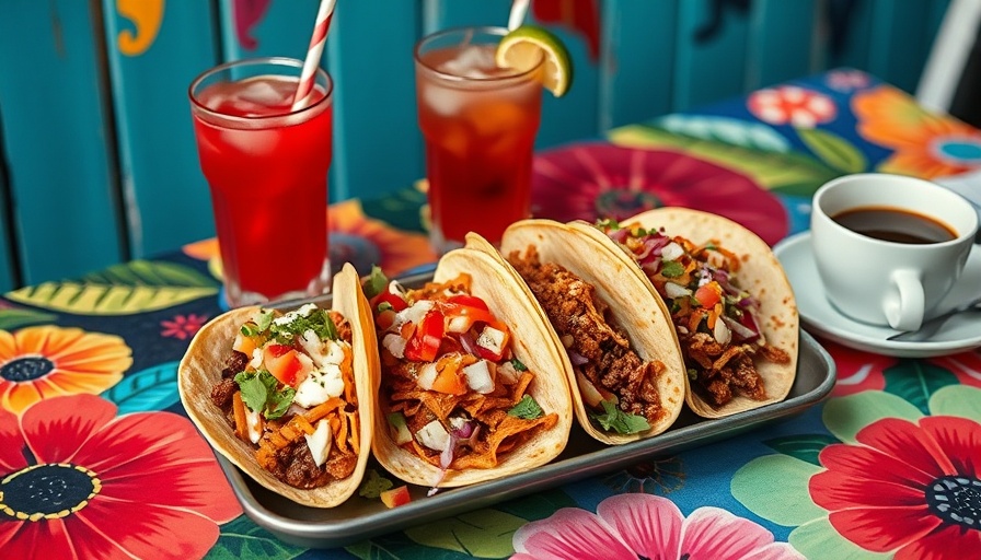 Colorful taco spread at an Austin startup eatery