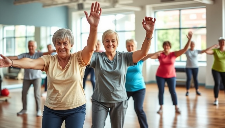 Older adults practicing balance exercises for healthy aging tips.