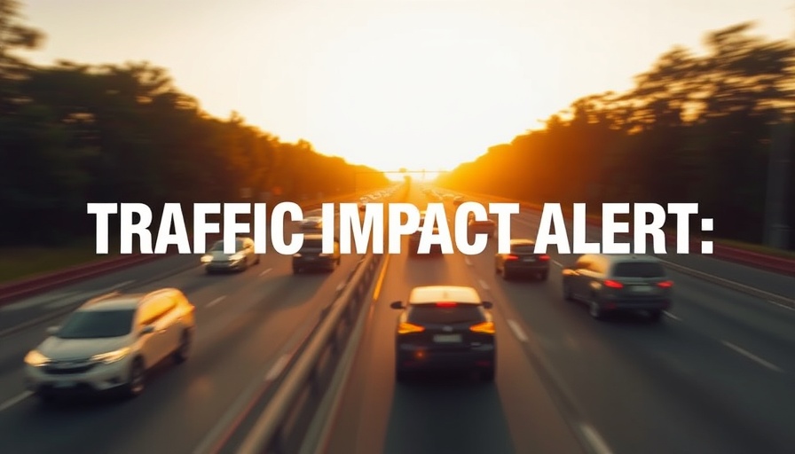 Traffic impact alert on I-35 northbound road closure Jarrell during sunset