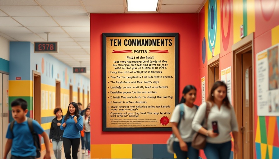 Ten Commandments posters displayed in Texas school districts.