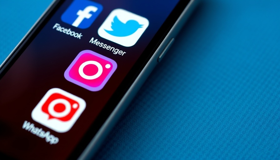 Meta logo transition on smartphone screen, blue background.