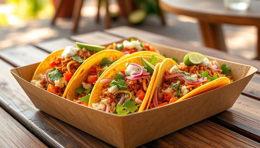 Austin taco tournament vibrant tacos with garnishes.