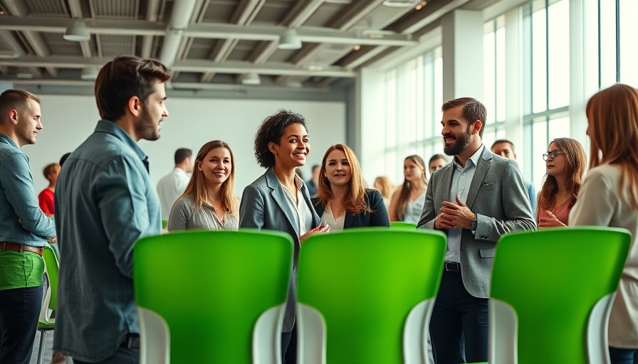Professionals networking at San Antonio Startup Day event