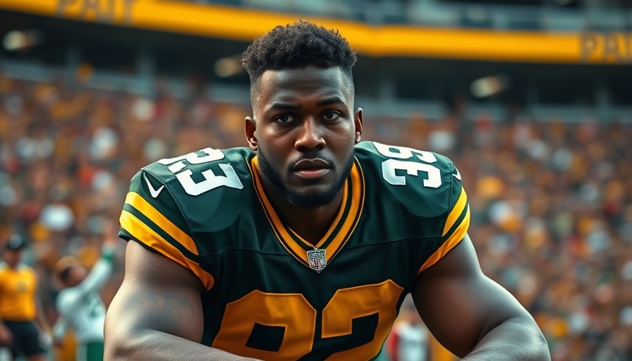 Packers player in emotional moment sitting contemplatively in stadium during contract extension.
