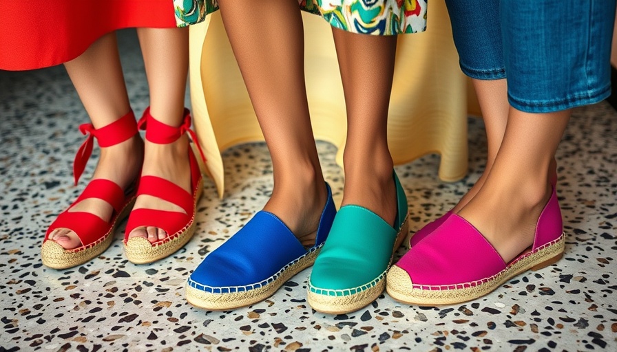 Colorful espadrilles at Texas collaborations and pop-ups event.