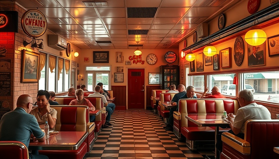 Classic Dallas diner with vintage decor and patrons enjoying meals.