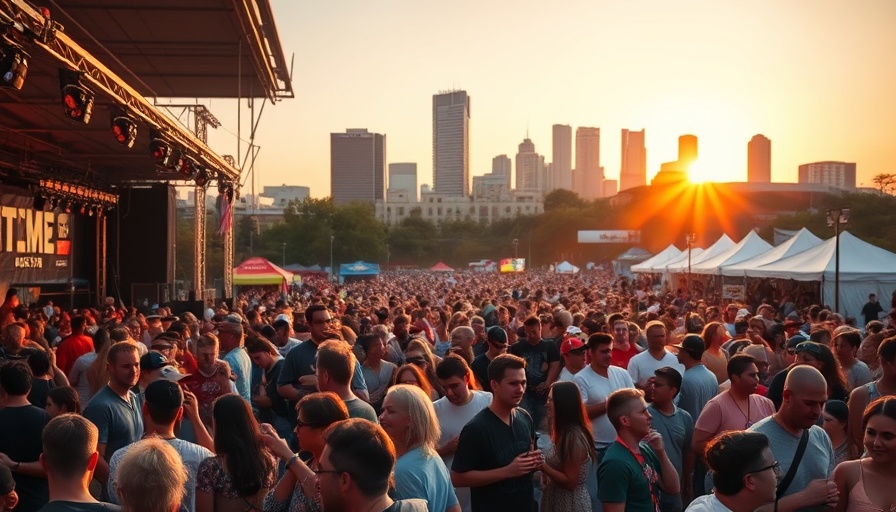 Best fall festivals in Austin with vibrant crowd and skyline.