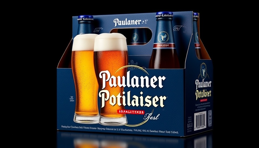 Sleek packaging of Paulaner Oktoberfest beers with elegant design.