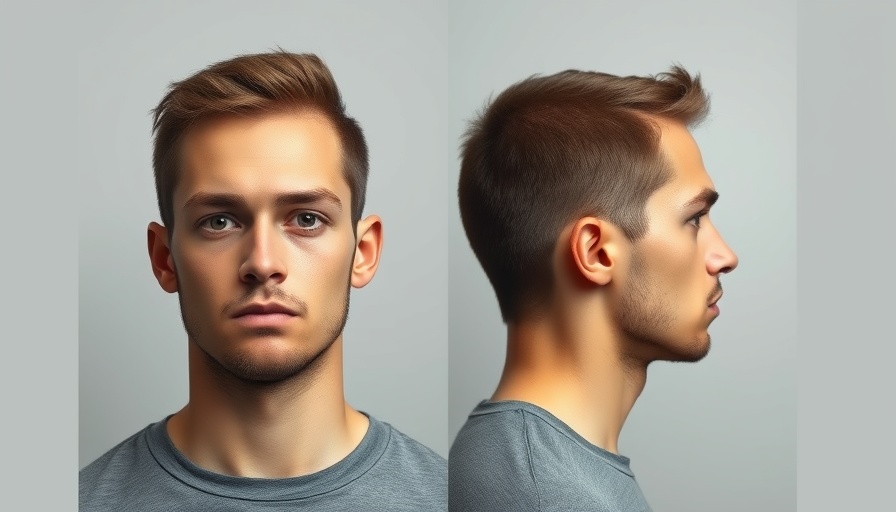 Mugshot of a young man, front and side view.