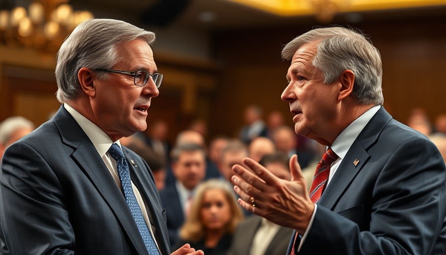 Two politicians in a national political news debate.