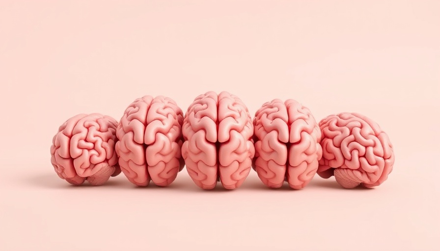 Series of pink brains representing brain health improvement.
