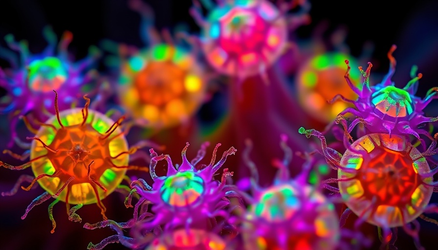 Microscopic view of plant cells with fluorescence marking the master switch for plant growth.