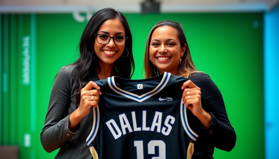 WNBA Rookie of the Year unveiling Dallas jersey with two women.
