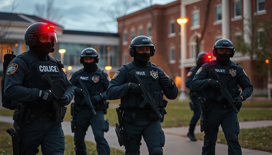 Emergency response to swatting incidents on college campuses at night.