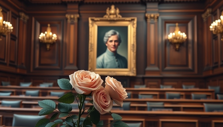 Minnesota special election setting with portrait and roses in state chamber.
