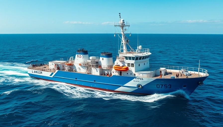 Patrol ship in open sea with crew on deck, China accuses Philippines of ship collision.