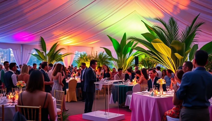 Pease Park 150th anniversary gala in Austin with vibrant lighting.