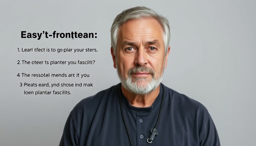 Middle-aged man explaining how to fix plantar fasciitis fast.