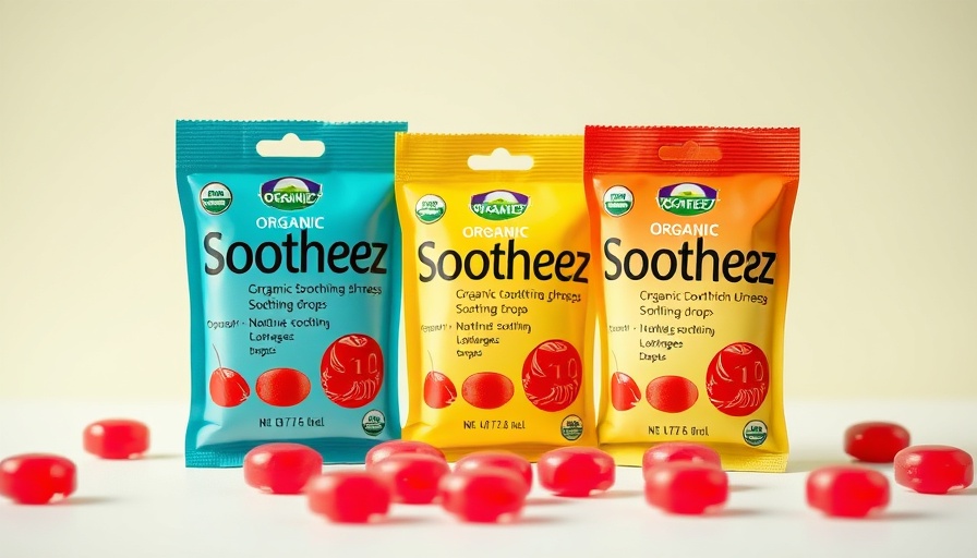 Throat care lozenges vibrant packaging with red lozenges