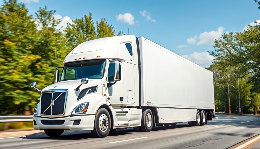 Driverless semi-truck showcasing Houston driverless technology funding.