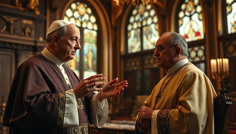 Pope Leo discusses Trump and Church scandals, solemn discussion.