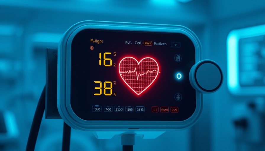 High-tech blood pressure monitor with digital heart, exploring natural ways to lower blood pressure.