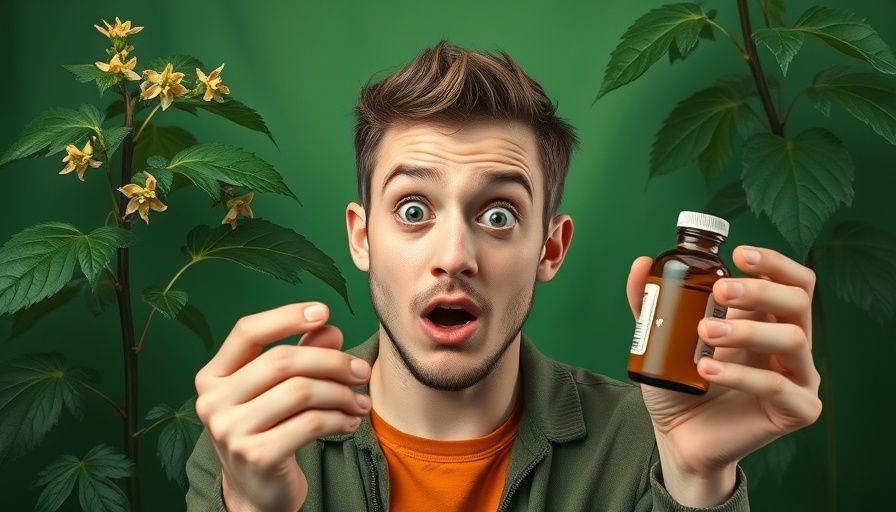 Surprised man learning about sarsaparilla in health and wellness.