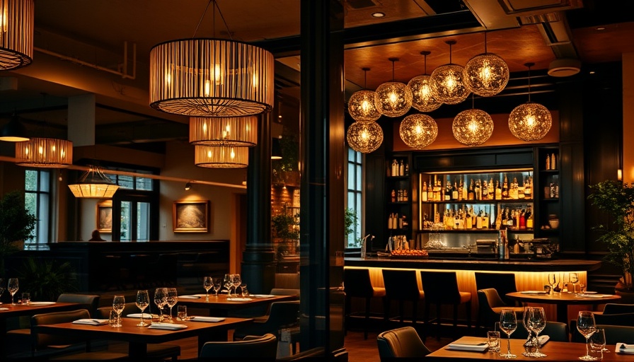 Reflective glass window with restaurant interior in Denver dining experience.