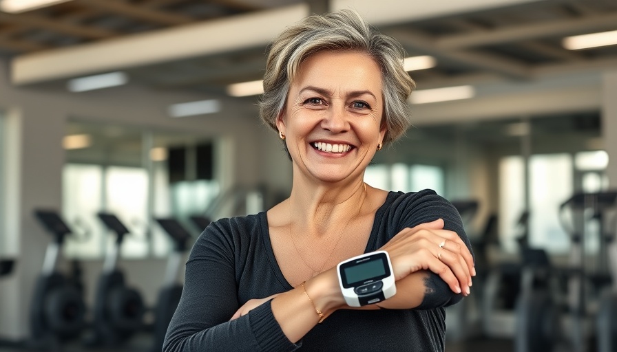 Middle-aged woman managing diabetes through exercise in gym