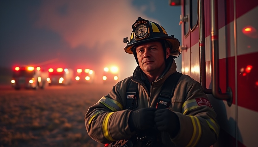 Firefighter addressing mobile home fires amidst propane tank explosions at night.