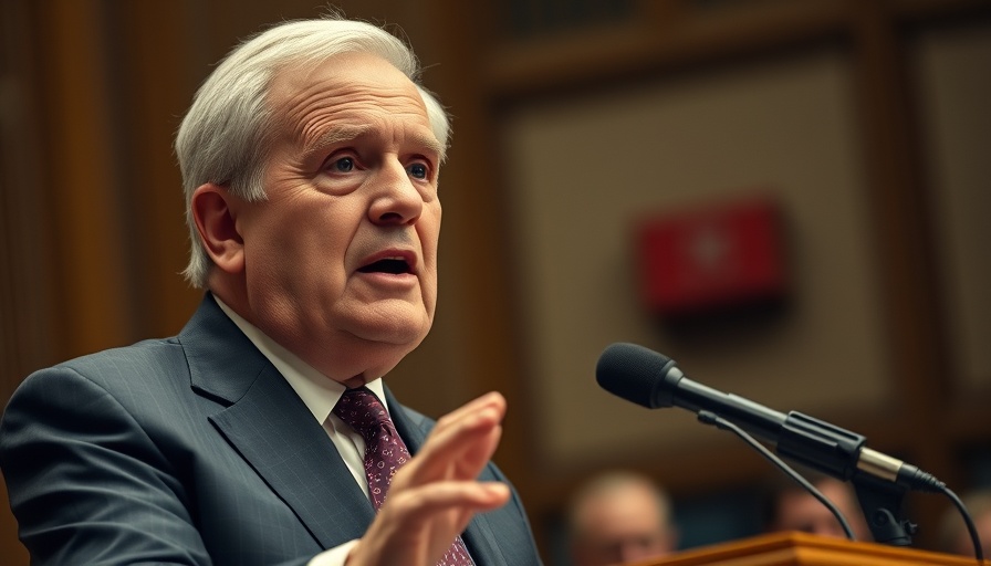 Elderly politician discussing National Defense Authorization Act.