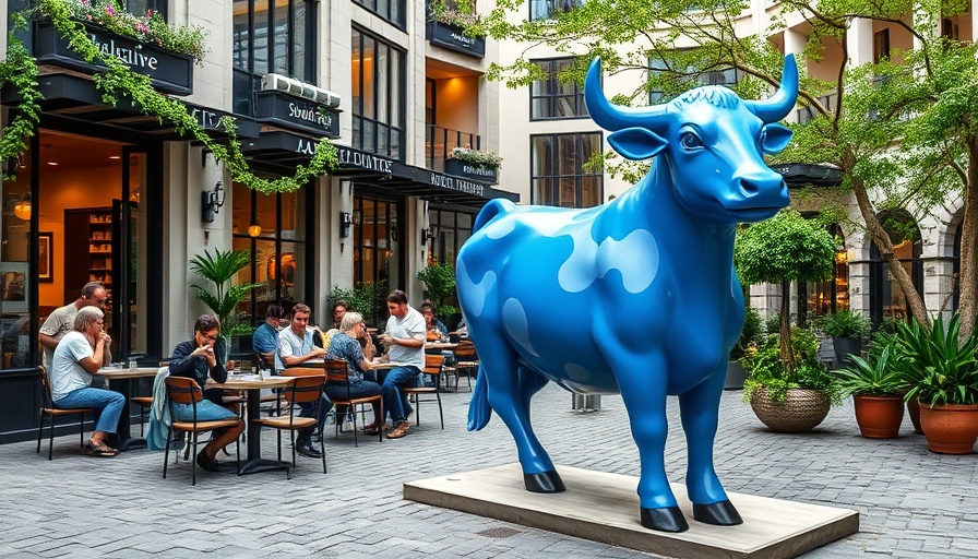 Lively San Antonio dining scene with artistic elements and social ambiance.