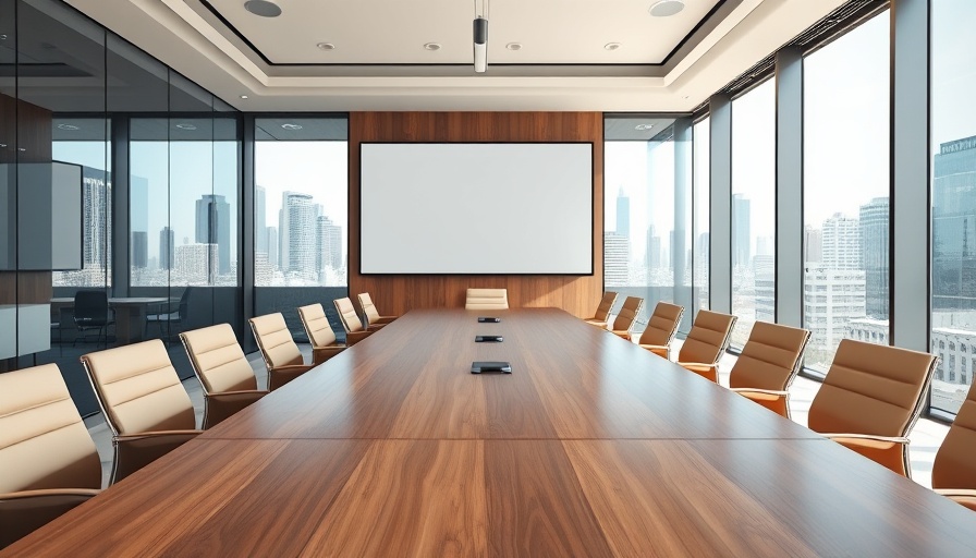 Modern office space in San Antonio, showcasing sleek conference room.