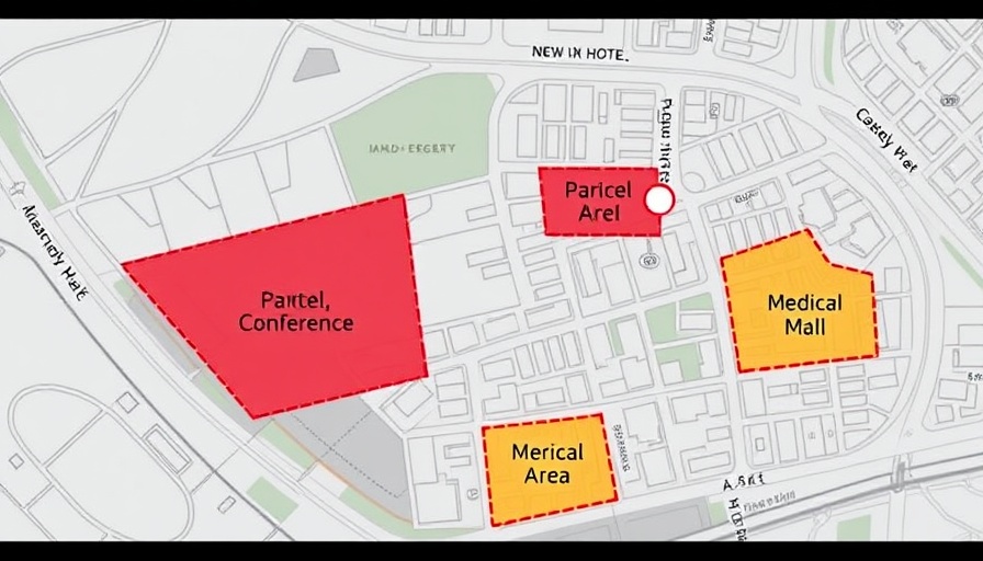 Conceptual land use plan for Bastrop with hotel and convention center.