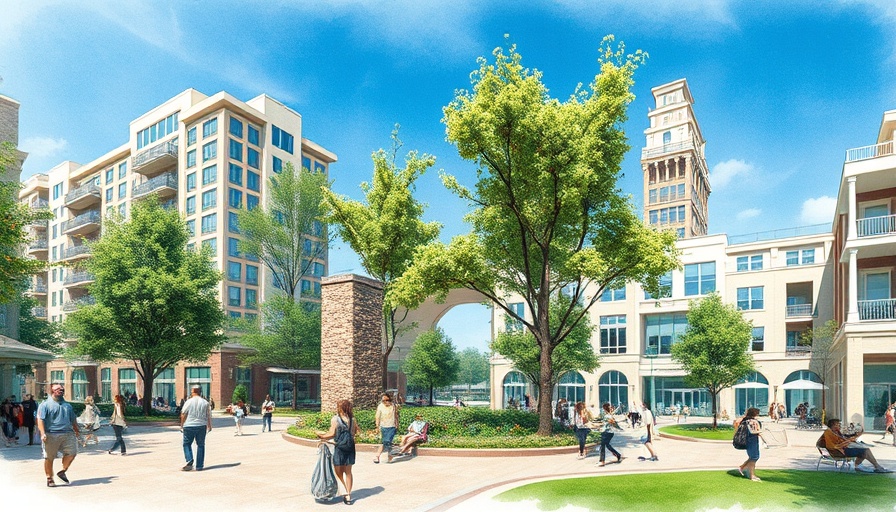 Magnolia Place development center surrounded by greenery and trees.