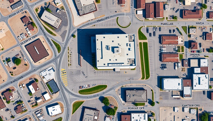 Aerial map view of Alcon Laboratories in Fort Worth.