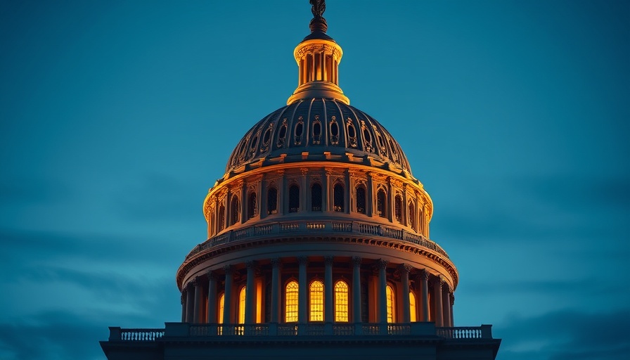 U.S. Capitol dome at twilight highlighting government shutdown impact.