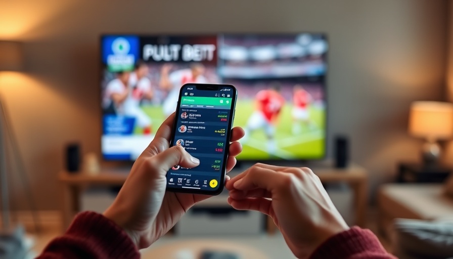 Smartphone with betting app in hands as North Carolina gambling helpline calls rise.