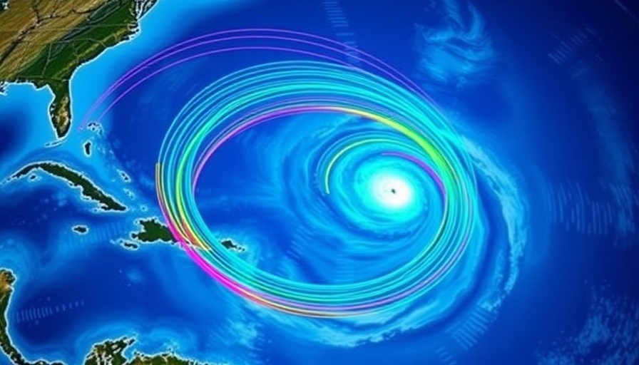 National weather alerts displayed in a hurricane track map.