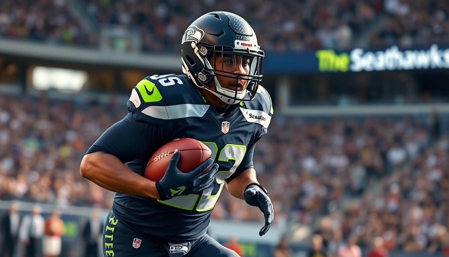 Seattle Seahawks player holding football during intense game moment.