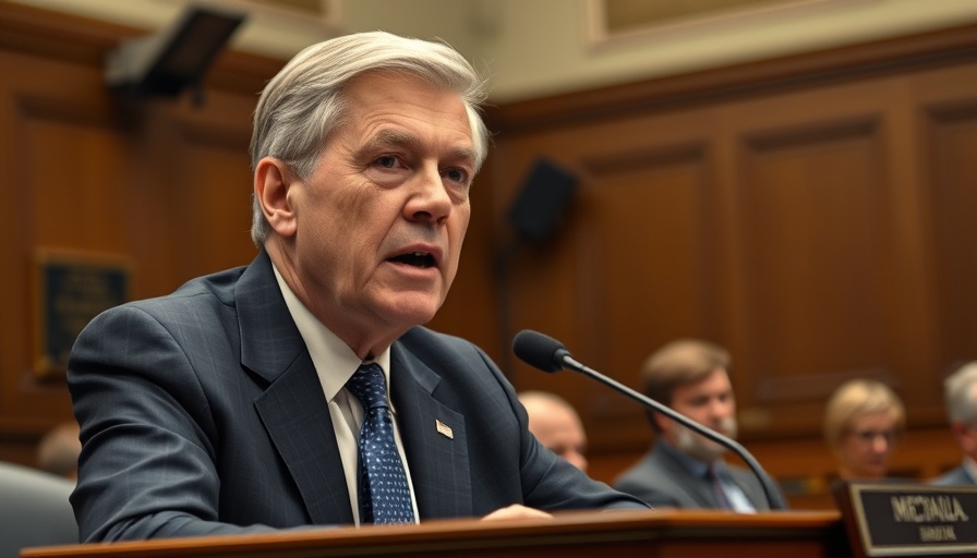 Middle-aged man passionately speaking at a congressional hearing on ESG mandates.