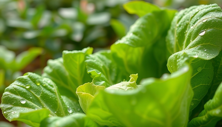 Close-up of fresh lettuce as a natural dietary remedy for insomnia.