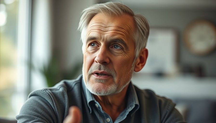 Middle-aged man discussing anti-inflammatory food benefits for seniors.