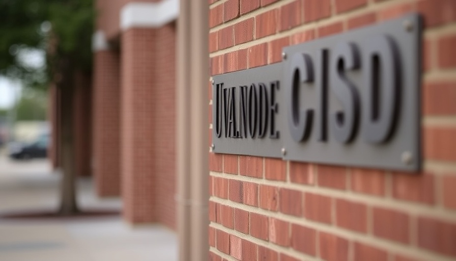 Uvalde CISD building sign highlighting air conditioning issues.