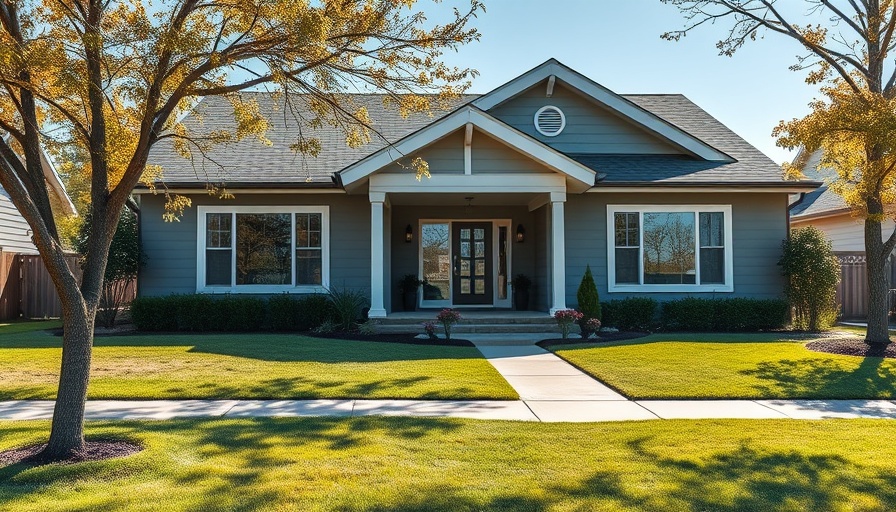 Modern suburban home depicting home sales in Flower Mound.