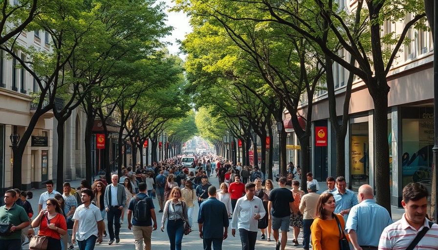 Week Without Driving Austin: Pedestrians enjoy vibrant city streets.