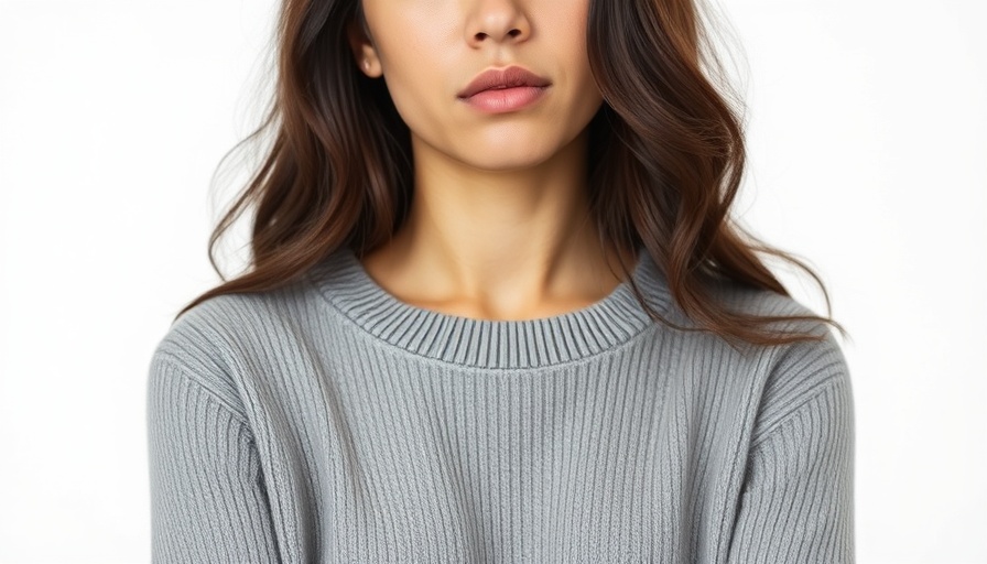 Understanding anxiety: thoughtful woman in grey sweater.
