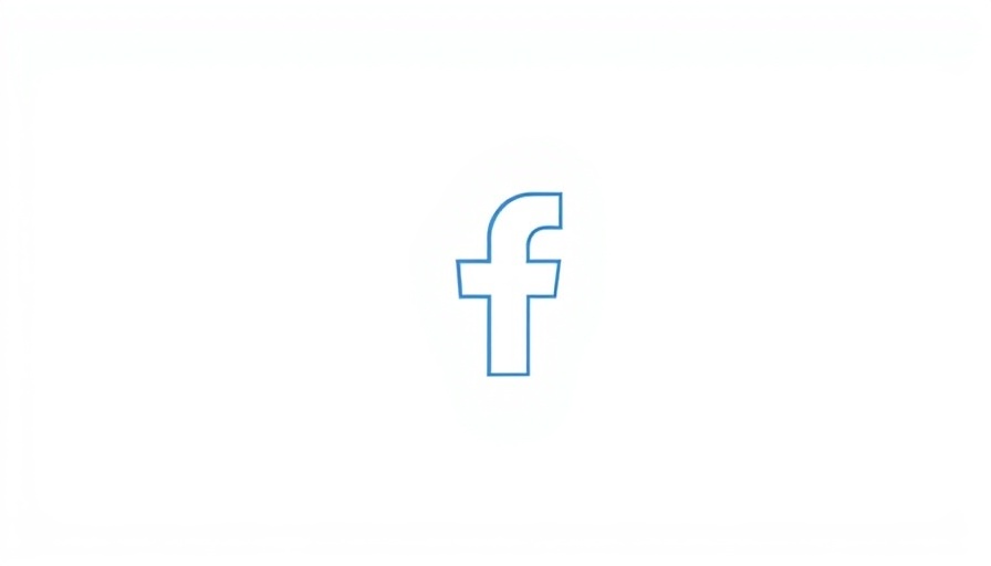 Facebook logo in blue and white, representing social media.