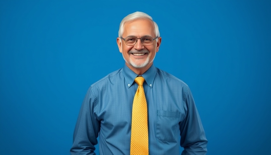 Confident older man in studio, promoting mental wellness for seniors.