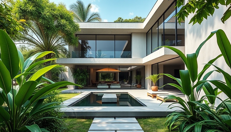 Modern Austin lifestyle bachelor pad with sleek design and greenery